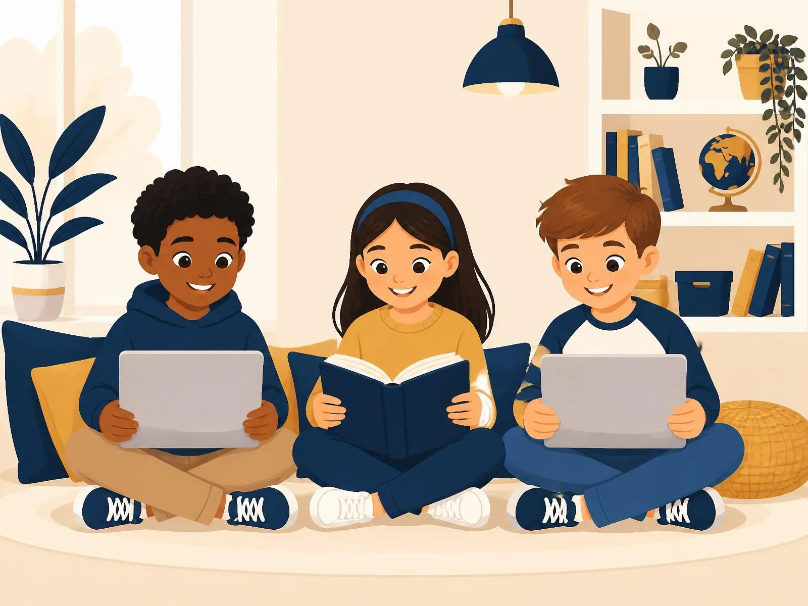 Students learning online with Lumivo